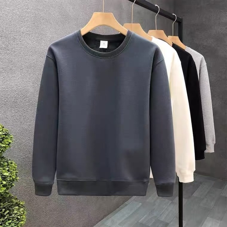 boy Men's Sweatshirt Versatile 2025 Autumn Winter New Round Neck Long Sleeve Trendy Loose Casual Base Shirt_voghion.com