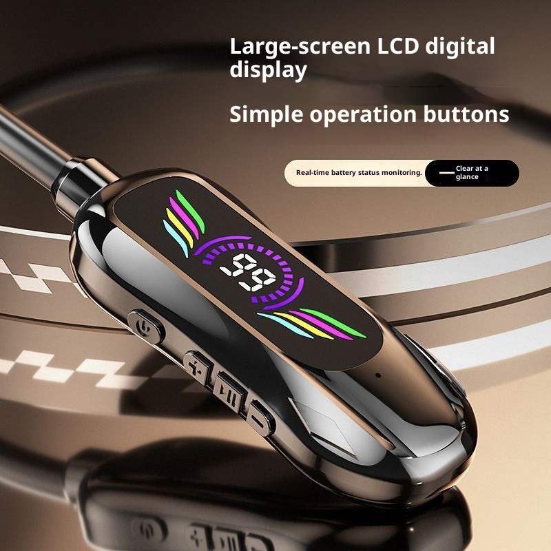 3c 2025 Neuer kabelloser Bluetooth-Kopfhörer mit Nackenbügel, digitaler Anzeige, langer Akkulaufzeit und Ohrbügelfunktion_voghion.com