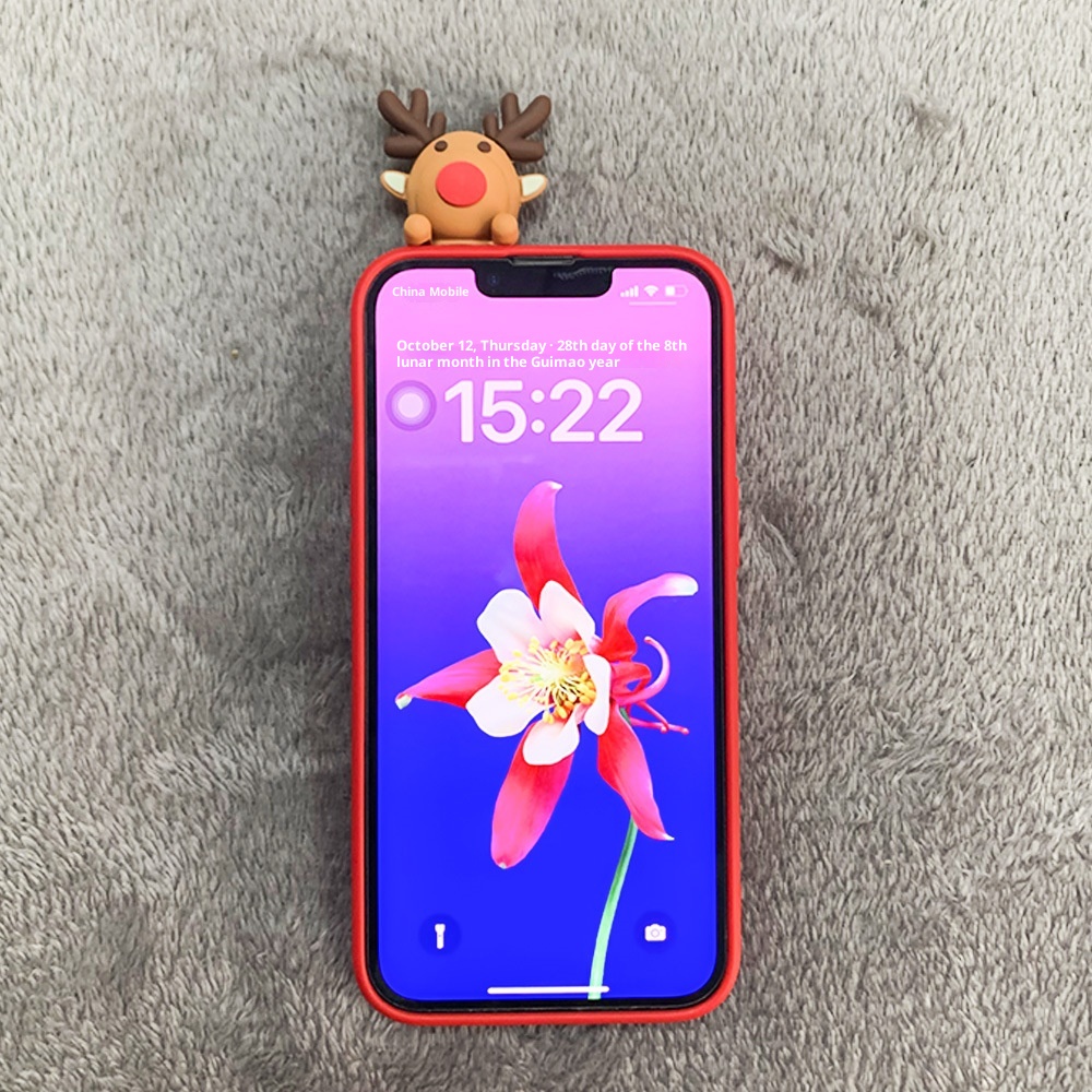 TechGlobe Suitable For 17 16 Pro Max Christmas Snowman Cartoon Reindeer Embossed Doll Phone Case_voghion.com