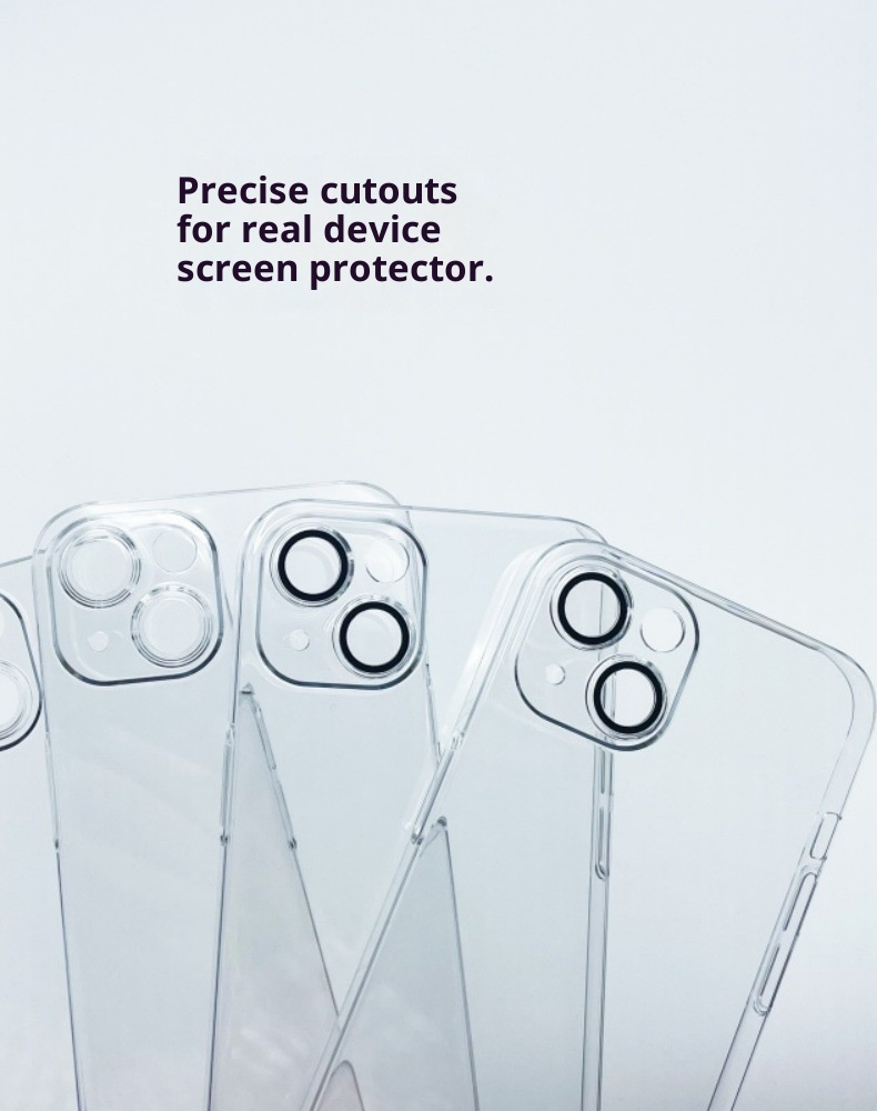 Étui rigide transparent TechGlobe compatible avec iPhone 16 et iPhone 15 Pro Max, avec protection d'objectif intégrée et couverture intégrale._voghion.com