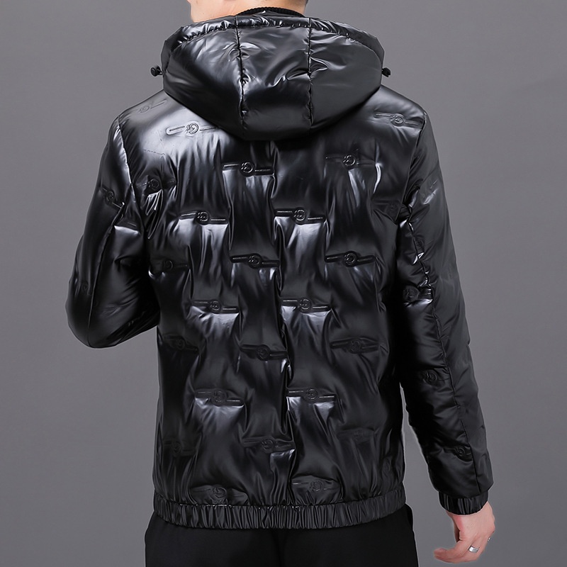 Giacca da uomo invernale con cappuccio, impermeabile, antivento, calda e spessa, in piuma d'anatra bianca, stile autunnale_voghion.com