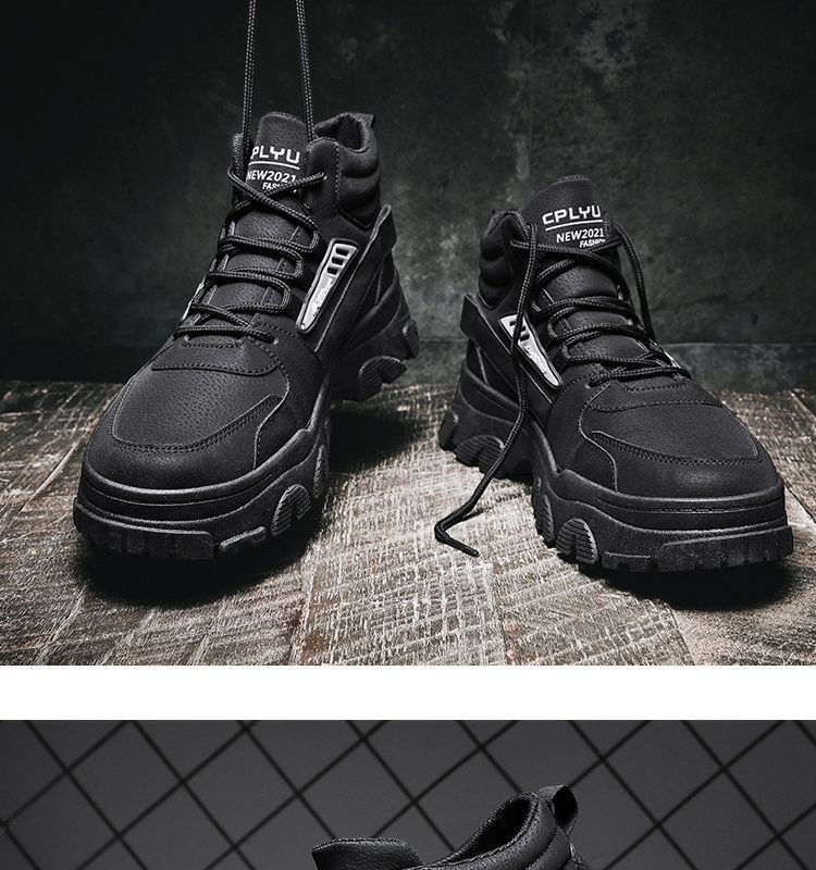 ShoeGlobe Martin Spring da uomo, stivali da trekking alti, impermeabili, antiscivolo, da lavoro e da esterno, con suola spessa e altezza maggiorata_voghion.com