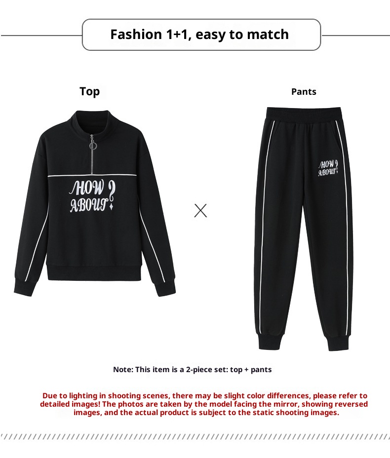 001 Plus Size Clothing 2025 Casual Sports Women's Autumn New Fashion White Sweatshirt Two-Piece Set_voghion.com