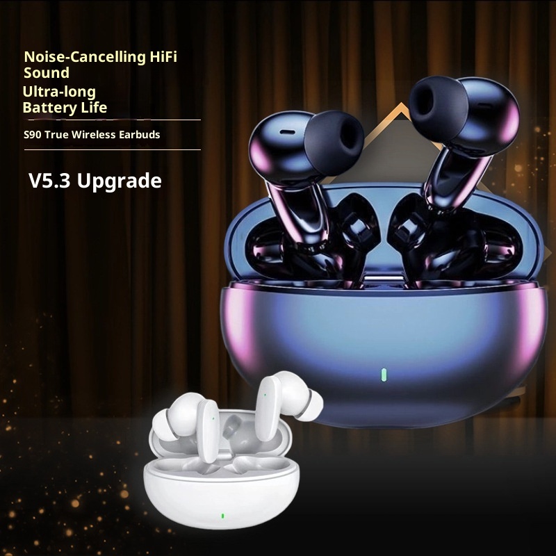 3c Cross-Border S90 Wireless Bluetooth Earbuds Long Battery Life Mini In-Ear Noise Cancelling Private Model Dropshipping_voghion.com