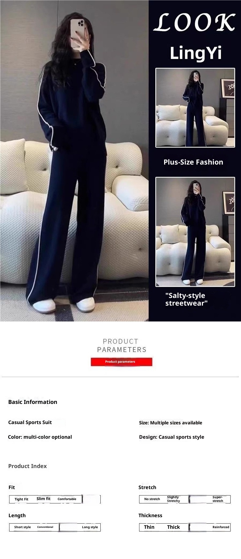 001 Salt Style Streetwear Trainingspak Dames, Losse Koreaanse Modieuze Sweatshirt, Casual Tweedelige Set Voor Lente En Herfst,_voghion.com