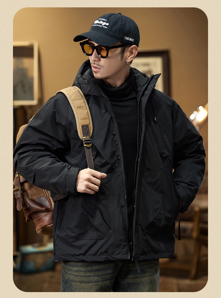 boy American Workwear Men Winter Jacket Outdoor Waterproof Warm Down Liner Detachable Windbreaker Coat_voghion.com