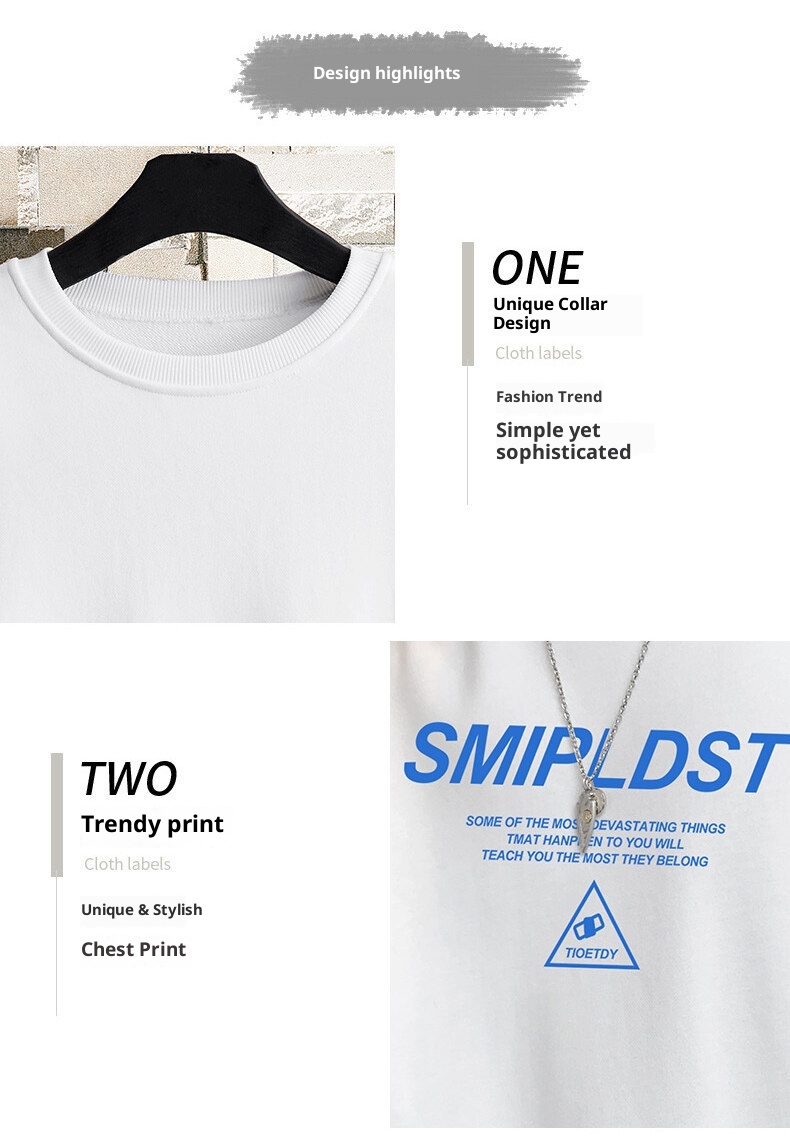 Garçon Nouveaux vêtements d'automne printemps T-shirt à manches longues Chemise de base Pull à col rond pour homme_voghion.com