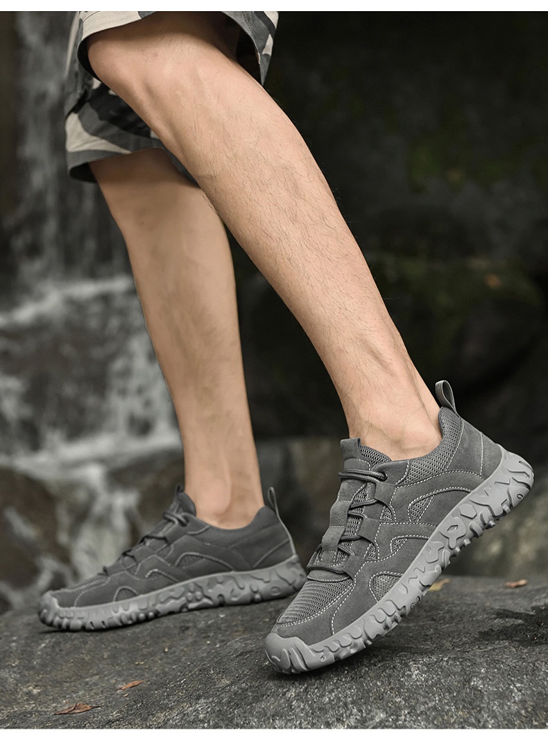 ShoeGlobe Same Style New Spring Summer Mesh Soft Sole Hollow Breathable Non-Slip Casual Outdoor Hiking Sports Men's Shoes_voghion.com