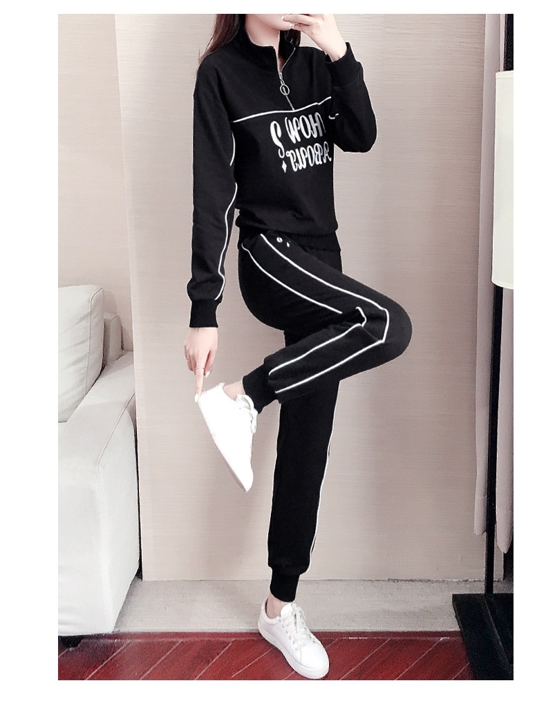001 Plus Size Clothing 2025 Casual Sports Women's Autumn New Fashion White Sweatshirt Two-Piece Set_voghion.com