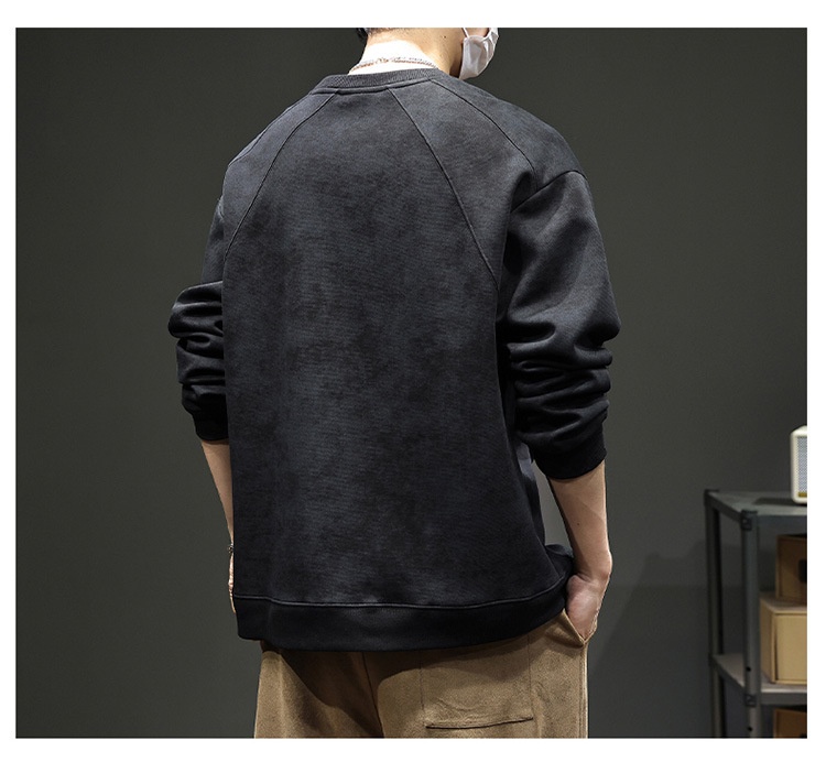 Maglietta a maniche lunghe alla moda in stile americano per uomo, 2025, nuova felpa da uomo di alta qualità, strato di base largo per giovani, per primavera e autunno_voghion.com