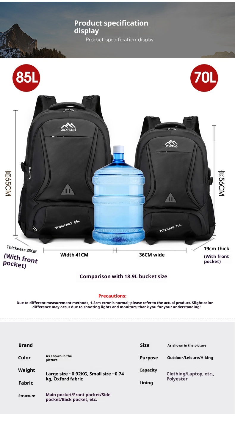 ActiveGo New Commuting Business Trip Double Shoulder Large Capacity Travel Luggage Bag Hiking Outdoor Backpack_voghion.com