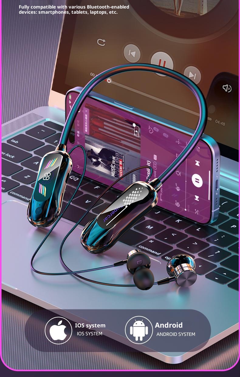 3c Cross-Border Berlin Sound 2025 Neue kabellose Bluetooth-Kopfhörer mit Nackenbügel, In-Ear-Design, extrem lange Akkulaufzeit, ideal für Sport_voghion.com