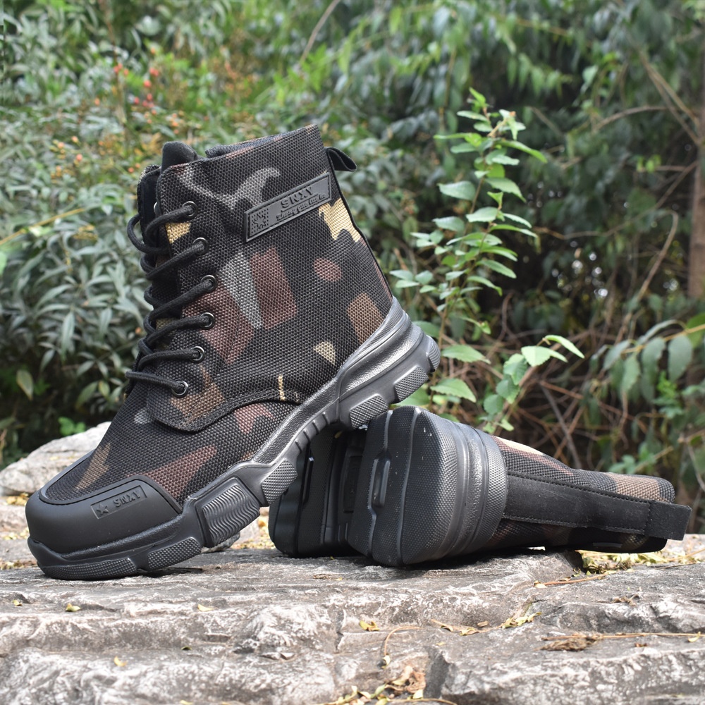 ShoeGlobe Outdoor Ultra-Light Waterproof Puncture-Resistant Training Boots For Men, Non-Slip, Windproof, Sandproof Desert Boots,_voghion.com