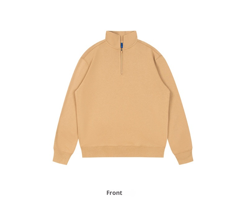 boy 350g Stand Collar For Men 2025 Autumn New Loose Heavyweight Half-Zip Men's Casual Sweatshirt With Logo Printing_voghion.com