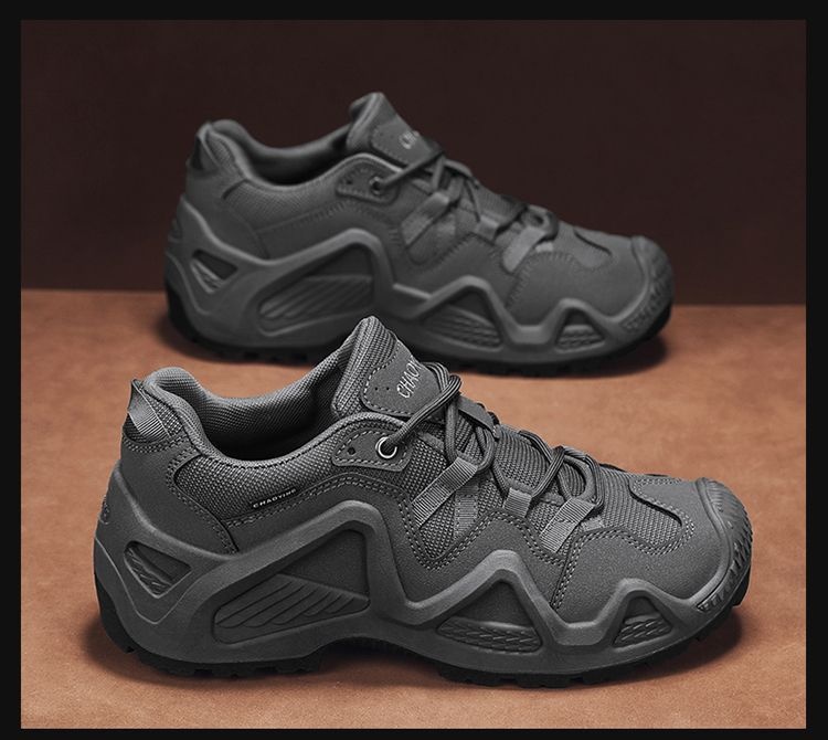 ShoeGlobe Herren 2025 Business Neue rutschfeste Wanderschuhe, strapazierfähige, niedrige, wasserdichte Outdoor-Trekking- und Wüstenstiefel_voghion.com