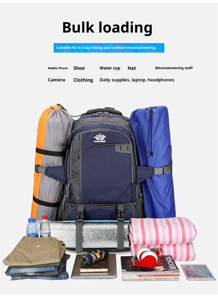 ActiveGo Sports Lare Capacity Water-Resistant Oxford Cloth Campin Backpack Men's Hikin Lon-Distance Travel Women's Luae_voghion.com