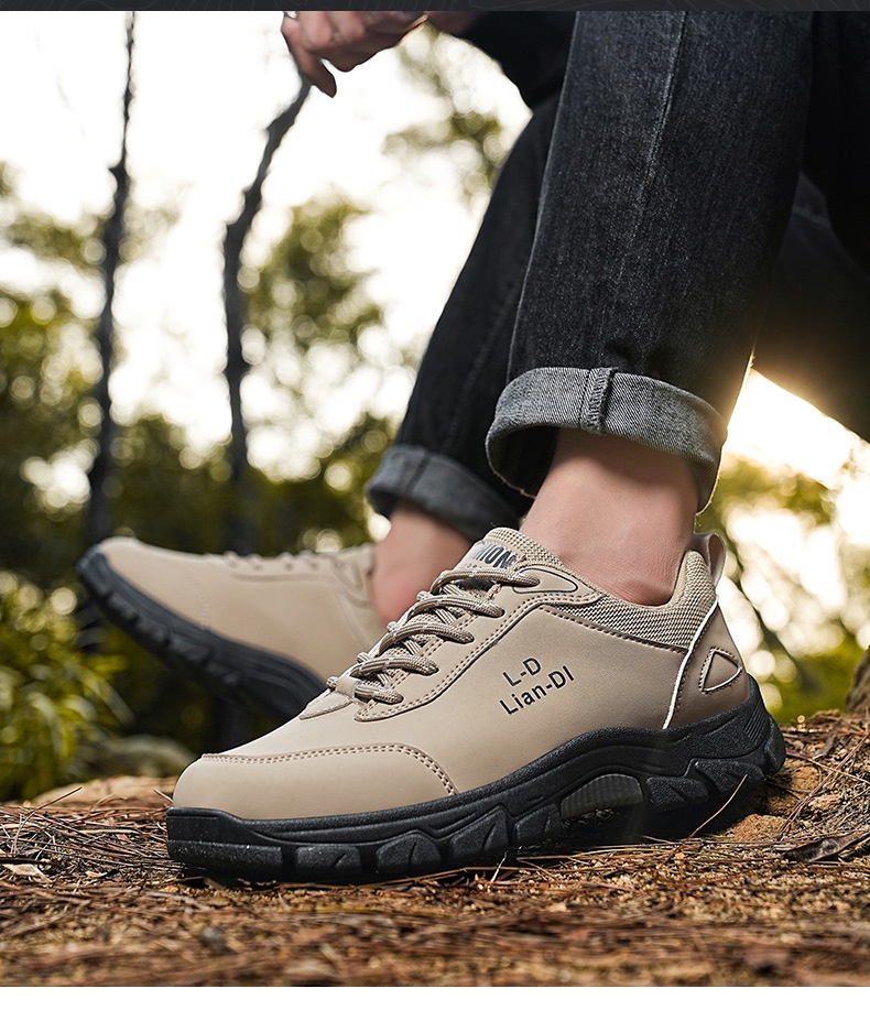 ShoeGlobe Safety 2024 Winter New Outdoor Hiking Non-Slip Trendy Men's Work Thick-Soled Large Size Casual Shoes_voghion.com