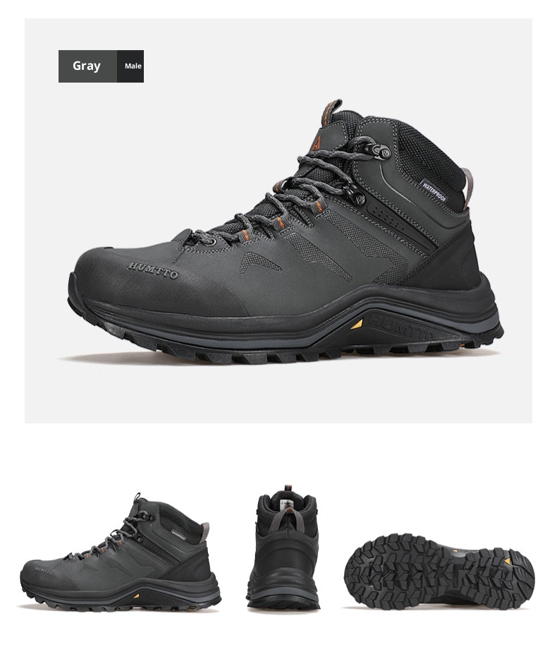 ShoeGlobe Hantu Outdoor Hiking Men, Autumn And Winter New High-top Anti-slip Waterproof Cushioning Wear-resistant Breathable_voghion.com