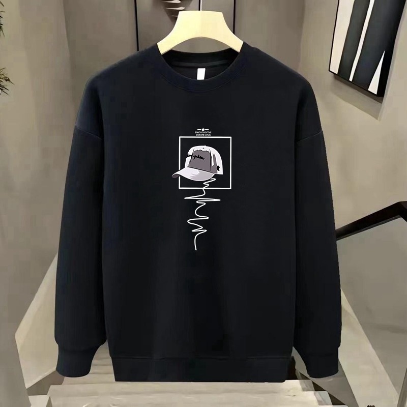 Sweat-shirt garçon en gros, automne, nouveau sweat-shirt sport à col rond, style coréen, haut décontracté, veste tendance pour homme_voghion.com