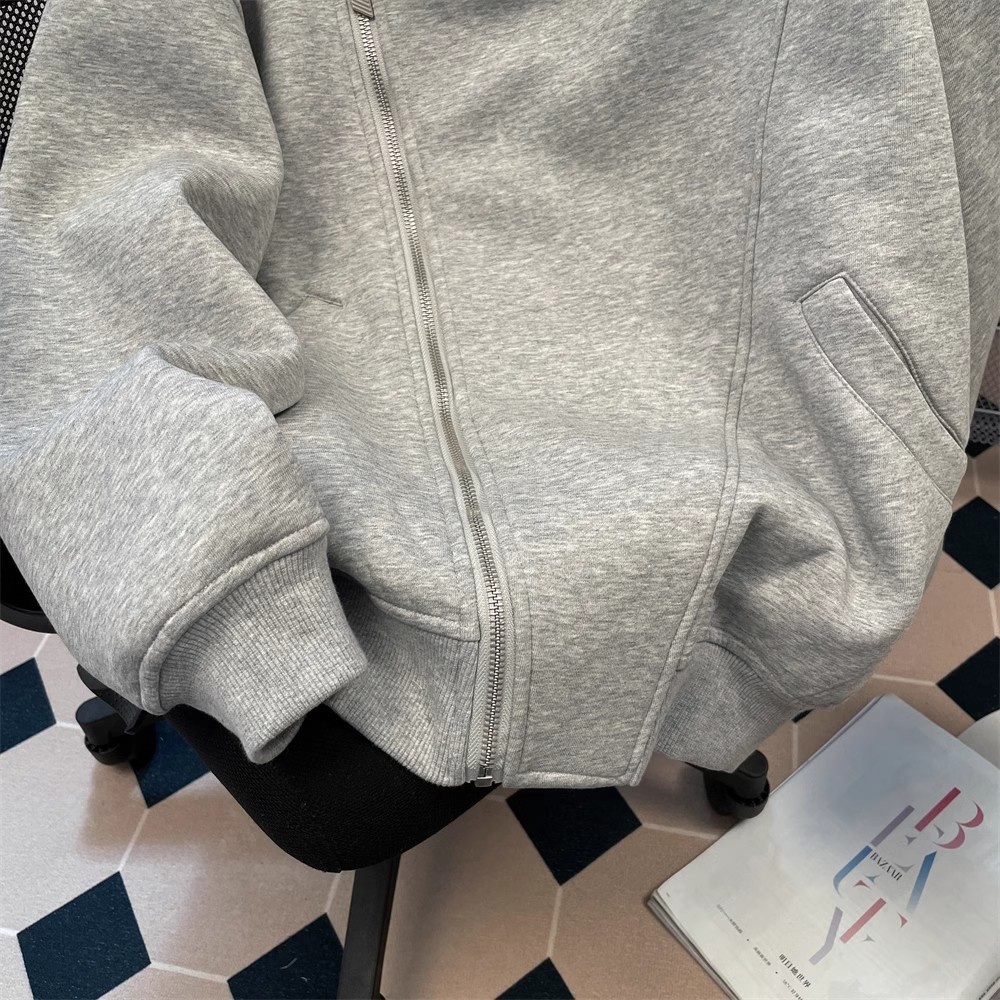 Boy Boy 2025 American High Street Kapuzenpullover mit doppeltem Reißverschluss, Unisex-Design, trendige Marke, Frühling/Herbst, Jacke/Mantel_voghion.com