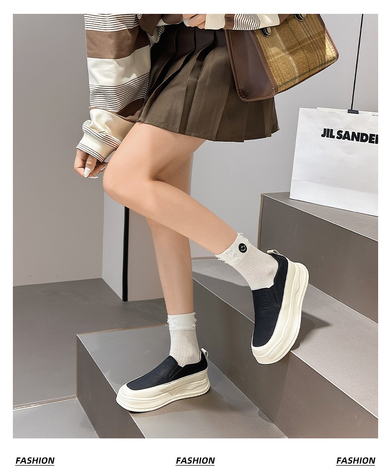 Mocassins retrô de couro genuíno para mulheres, modelo 2025, com sola grossa, estilo britânico, versáteis e fáceis de calçar para primavera e outono._voghion.com