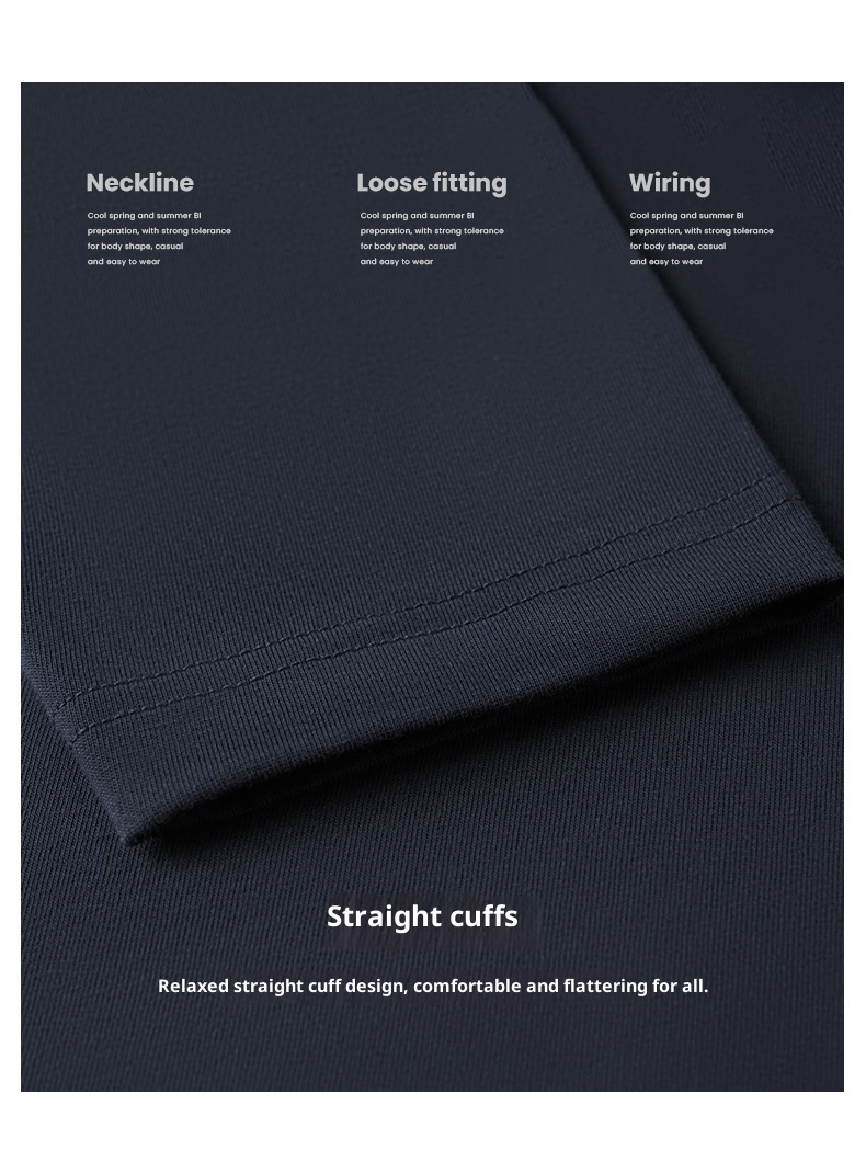 Boy Boy 230g Sonbahar Xinjiang Penye Pamuklu Ağır Sıklet Yuvarlak Yaka Düz Renk Uzun Kollu Erkek Tişörtü Bol Tabanlı Gömlek Bir_voghion.com