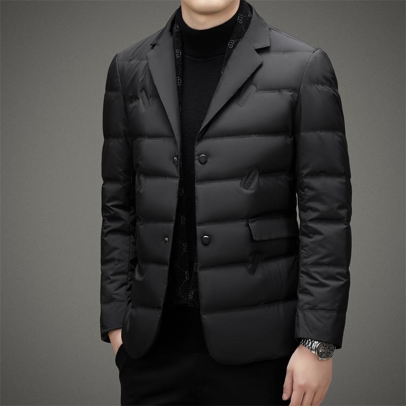 Chaqueta de plumón de pato para hombre, estilo casual y cálido, ideal para el invierno._voghion.com