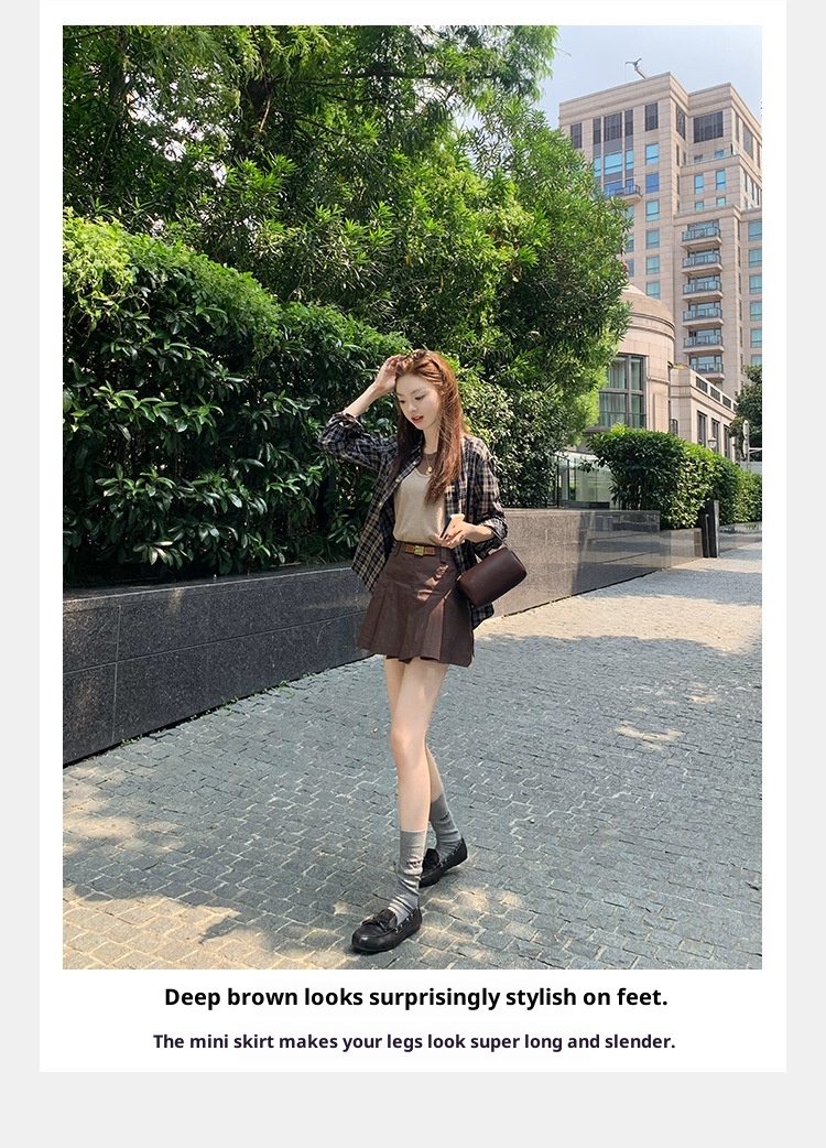 Grape Mom Same In Stock ~ Washed Horse Pattern British Style Bowknot Versatile Comfortable Loafers For Women_voghion.com