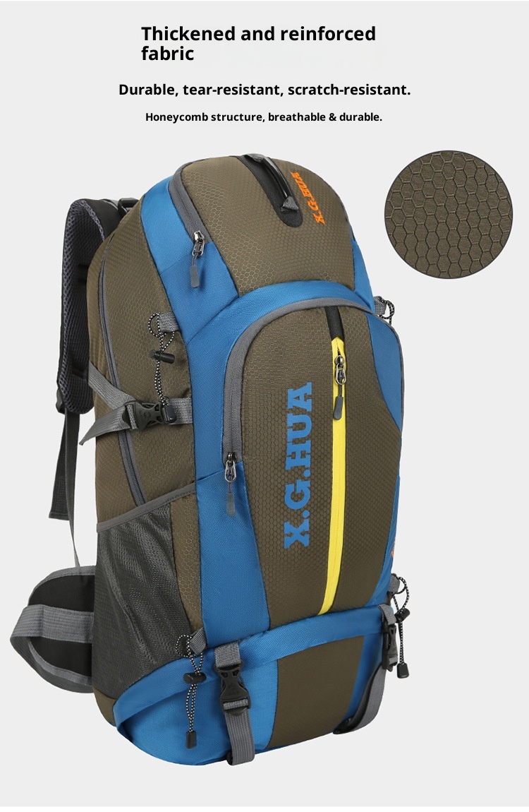 Zaino estivo ActiveGo, nuovo, da trekking, per sport all'aria aperta, a doppia spalla, per uomo, grande capacità, campeggio, viaggi, resistente all'usura_voghion.com