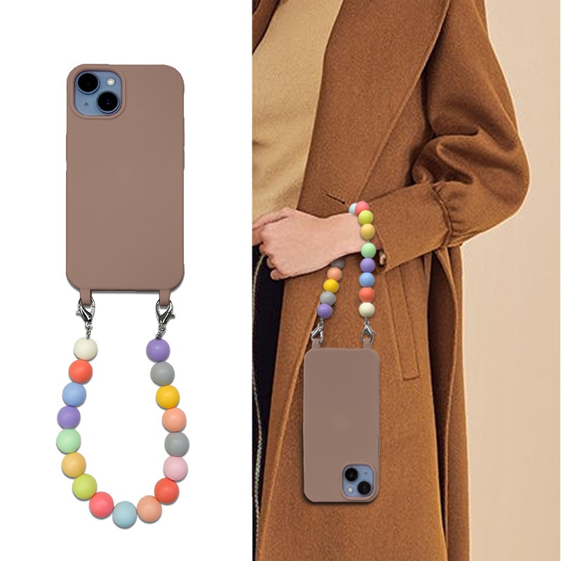 TechGlobe TechGlobe Rainbow Anti-Lost 16 Pro Max Cinturino da polso 15 Plus compatibile con custodia per telefono con catena da 14 pollici_voghion.com