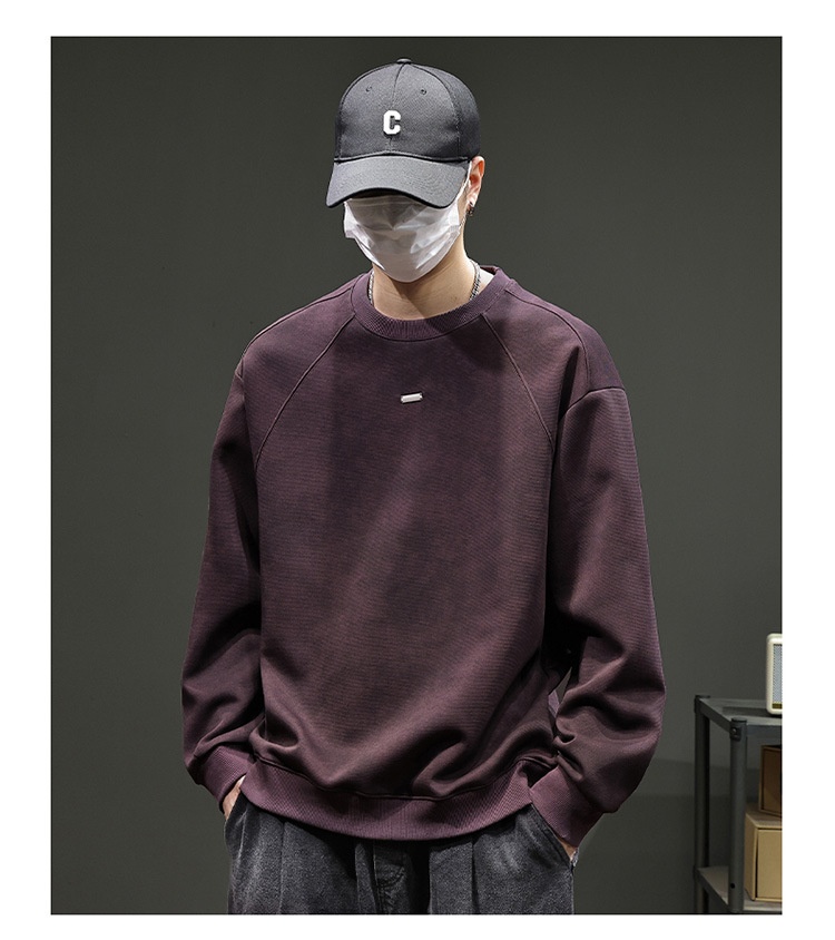 Maglietta a maniche lunghe alla moda in stile americano per uomo, 2025, nuova felpa da uomo di alta qualità, strato di base largo per giovani, per primavera e autunno_voghion.com