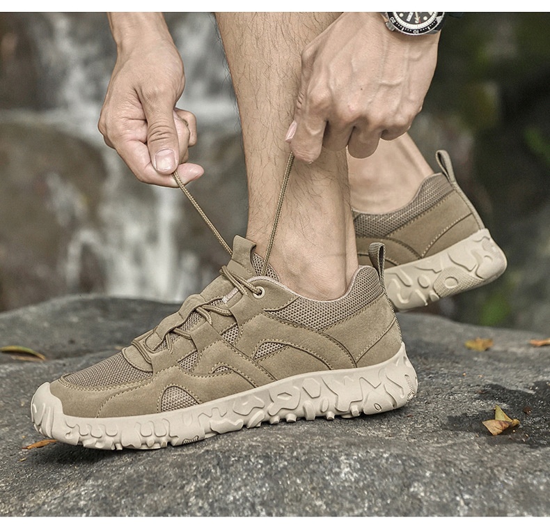 ShoeGlobe Same Style New Spring Summer Mesh Soft Sole Hollow Breathable Non-Slip Casual Outdoor Hiking Sports Men's Shoes_voghion.com