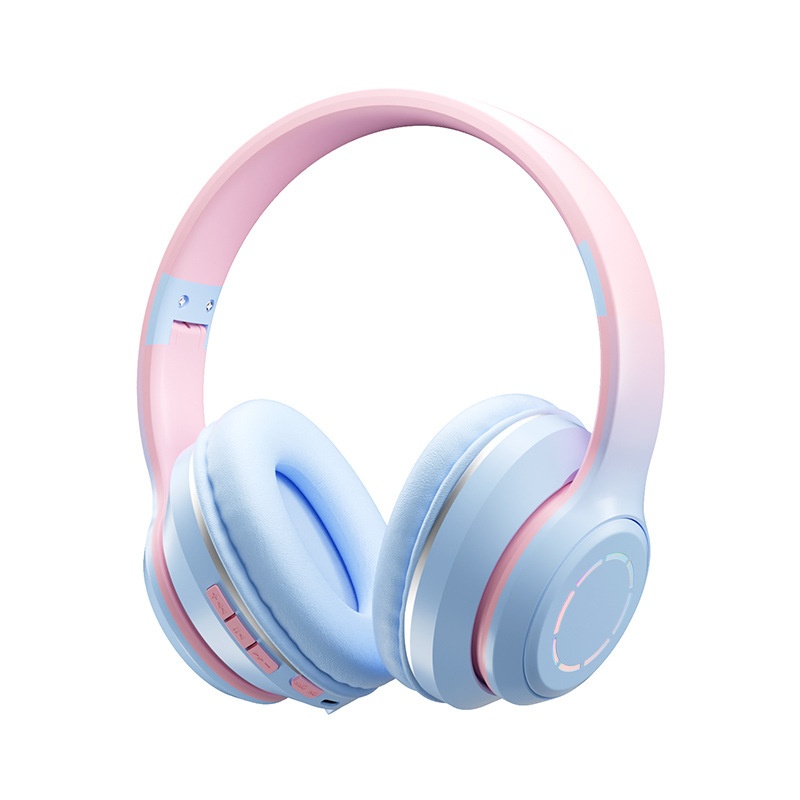 3c Nuovo caldo auricolare Bluetooth a colori sfumati wireless regalo cuffie pieghevoli all'ingrosso_voghion.com