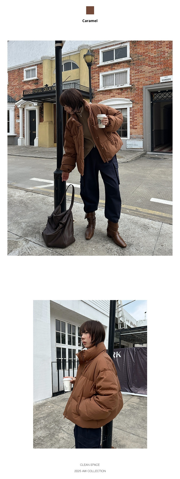 Chaqueta de plumón de pato blanca ChicShe Mulan Classic Bread 2025 Thirteen Lines Winter New 90 para mujer 202555980_voghion.com