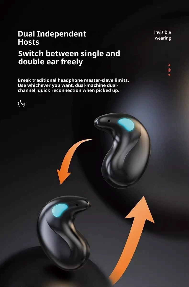 3c Ultra-Thin X55 Sleep Wireless Bluetooth Earphones 2025 New Air Bone Conduction Long Battery Life Non-In-Ear_voghion.com