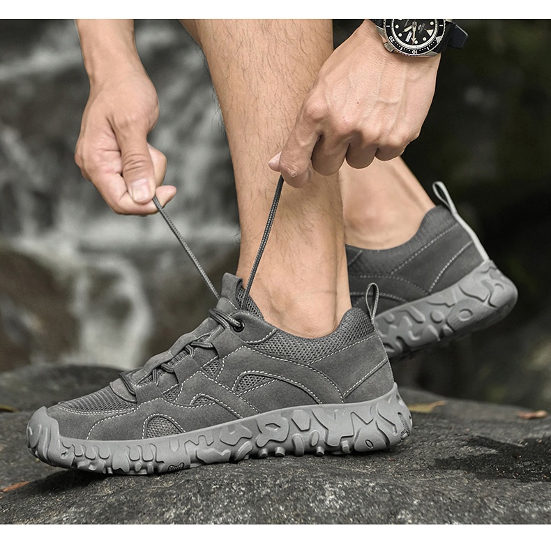 ShoeGlobe Same Style New Spring Summer Mesh Soft Sole Hollow Breathable Non-Slip Casual Outdoor Hiking Sports Men's Shoes_voghion.com