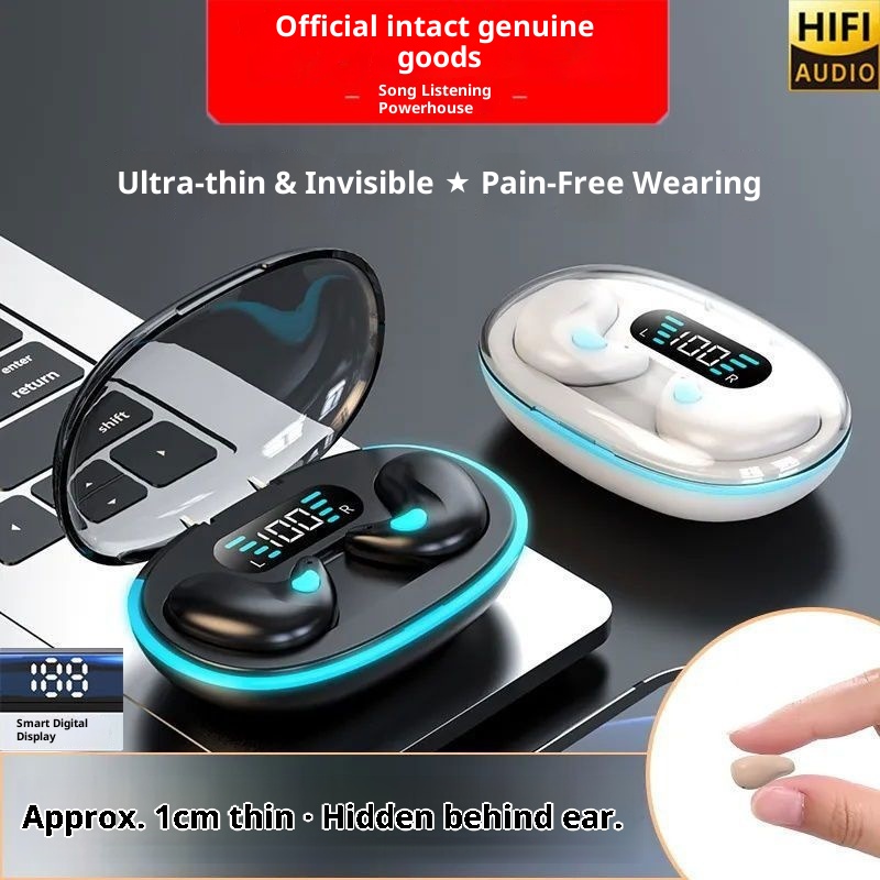 3c Ultra-Thin X55 Sleep Wireless Bluetooth Earphones 2025 New Air Bone Conduction Long Battery Life Non-In-Ear_voghion.com