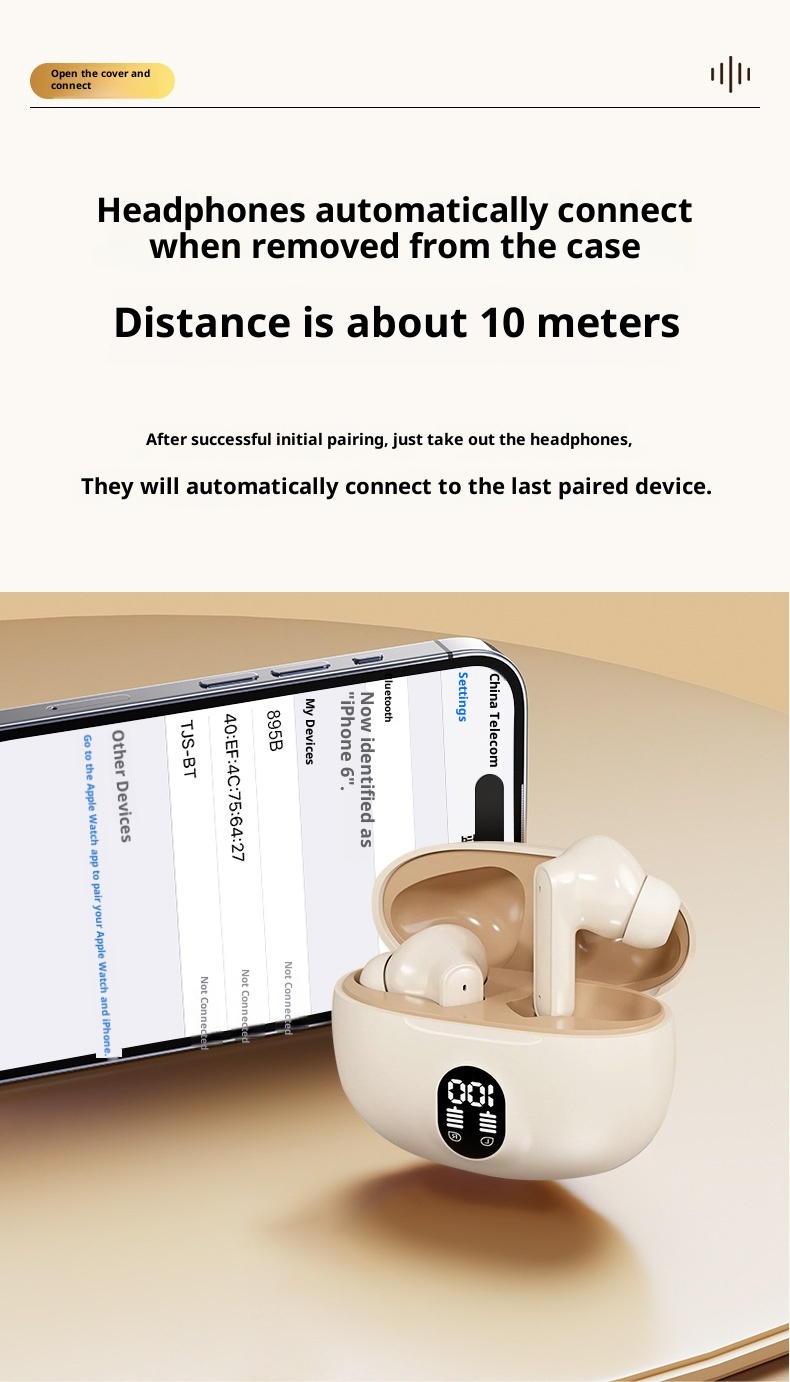 3c Wholesale 2025 New 895B S510 Digital Display Bluetooth Noise Cancelling Leakage Comfortable No Delay Headphones_voghion.com