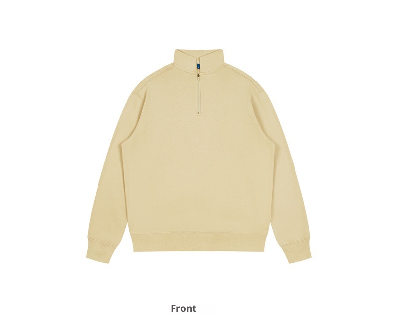 boy 350g Stand Collar For Men 2025 Autumn New Loose Heavyweight Half-Zip Men's Casual Sweatshirt With Logo Printing_voghion.com