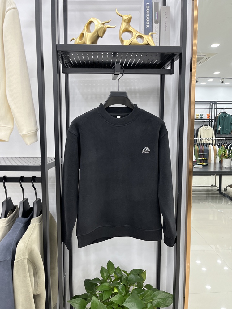 Felpa invernale da uomo con fodera in pile autoriscaldante, spessa, antifreddo, con scollo rotondo, [lana di alpaca] Bestseller_voghion.com