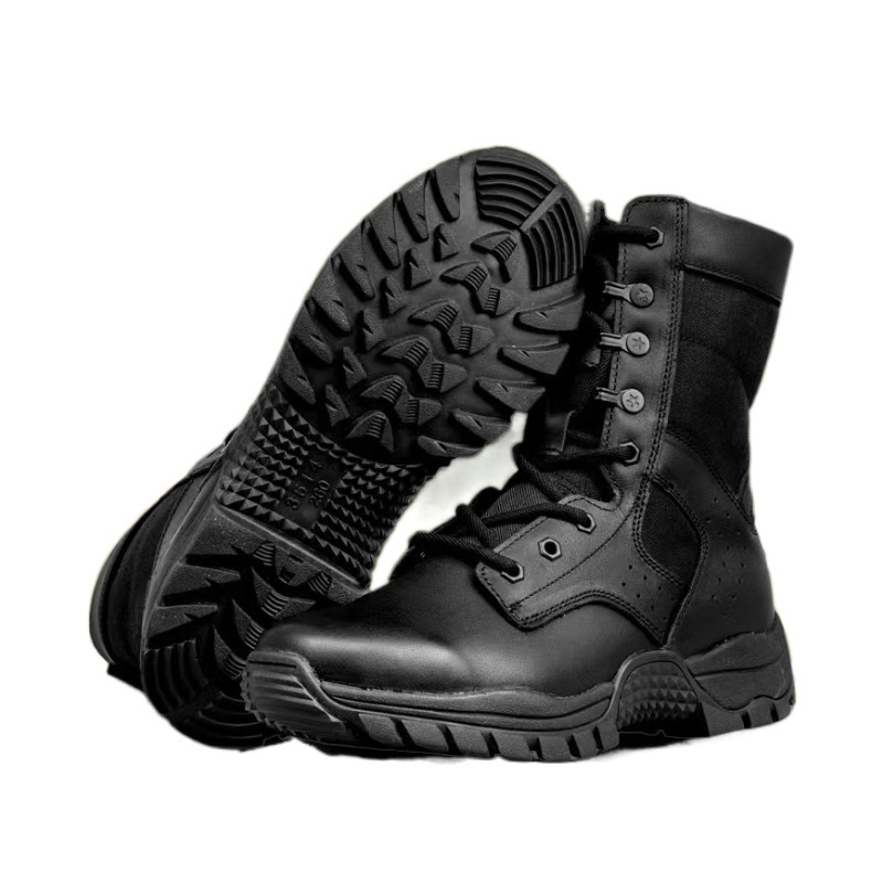 ShoeGlobe Stivali da lavoro tattici alti, antiscivolo, ammortizzanti, sottili, con tomaia in mesh, impermeabili, traspiranti, scarpe da trekking_voghion.com