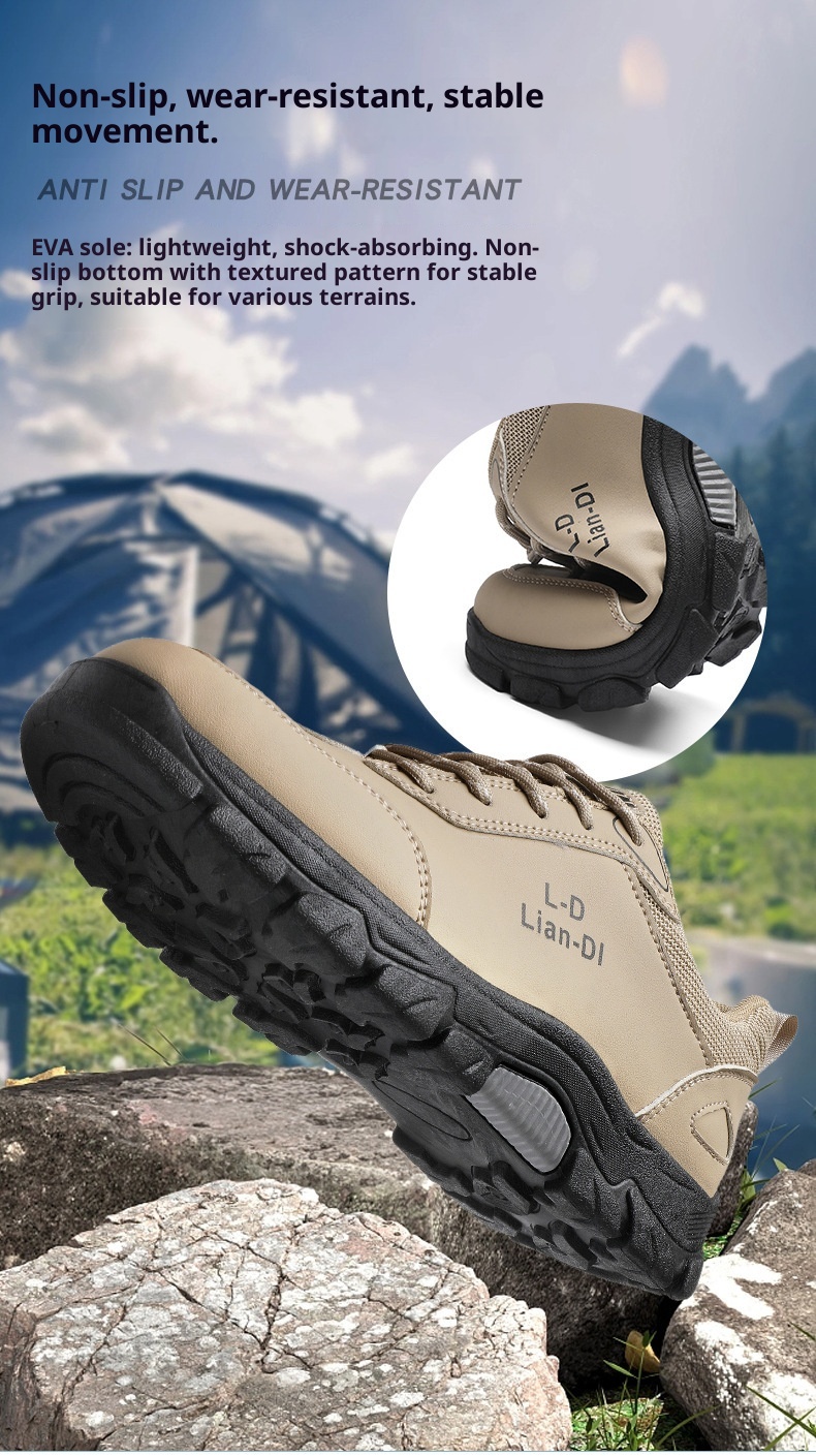 ShoeGlobe Safety 2024 Winter New Outdoor Hiking Non-Slip Trendy Men's Work Thick-Soled Large Size Casual Shoes_voghion.com