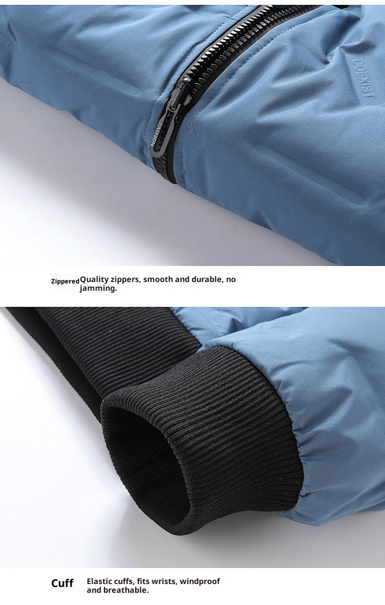 boy Reversible Short New Jacket For Men Youth 90% Fashion White Duck Down Hot Winter Men's Hooded Coat_voghion.com