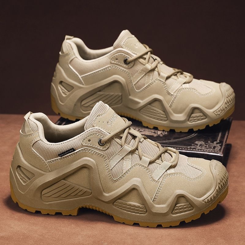 ShoeGlobe Herren 2025 Business Neue rutschfeste Wanderschuhe, strapazierfähige, niedrige, wasserdichte Outdoor-Trekking- und Wüstenstiefel_voghion.com