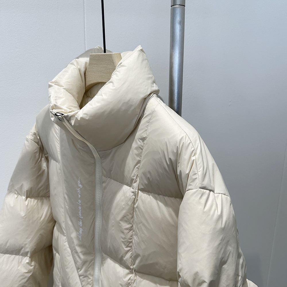 boy 23 New For Men, Thicened Letter Print Puffer Jacet, Stand Collar Trendy Men's Versatile Structured Down Jacet In_voghion.com