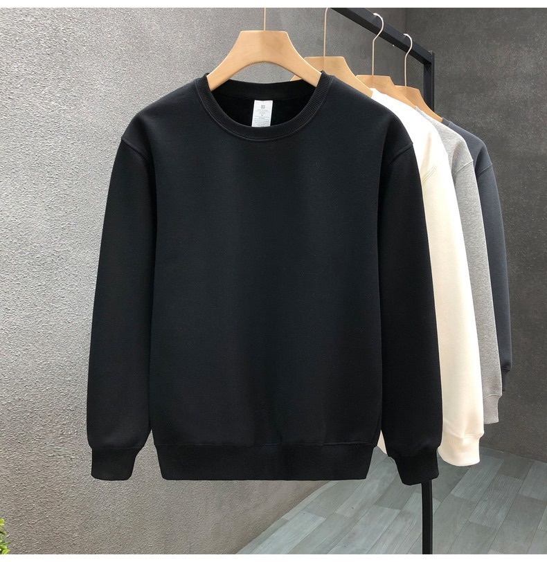 boy Men's Sweatshirt Versatile 2025 Autumn Winter New Round Neck Long Sleeve Trendy Loose Casual Base Shirt_voghion.com