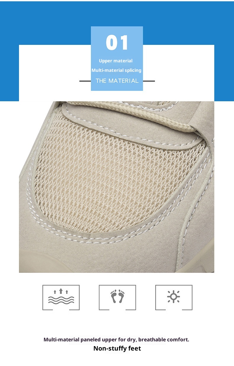 ShoeGlobe Same Style New Spring Summer Mesh Soft Sole Hollow Breathable Non-Slip Casual Outdoor Hiking Sports Men's Shoes_voghion.com