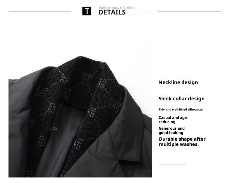 Chaqueta de plumón de pato para hombre, estilo casual y cálido, ideal para el invierno._voghion.com