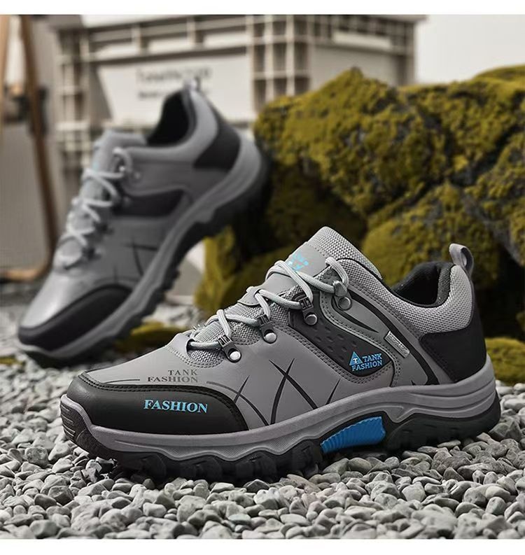 ShoeGlobe Men's 2025 Spring New Labor Protection Sports Hiking Waterproof Non-slip Wear-resistant Outdoor Low-top Casual Shoes For_voghion.com