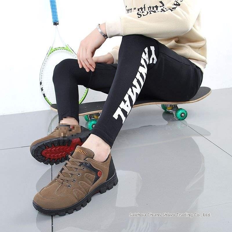 ShoeGlobe Chaussures de randonnée ShoeGlobe Nouvelles chaussures de trekking d'extérieur antidérapantes et imperméables, légères, pour l'automne, la pêche, le travail et les voyages, pour hommes, à semelle épaisse_voghion.com